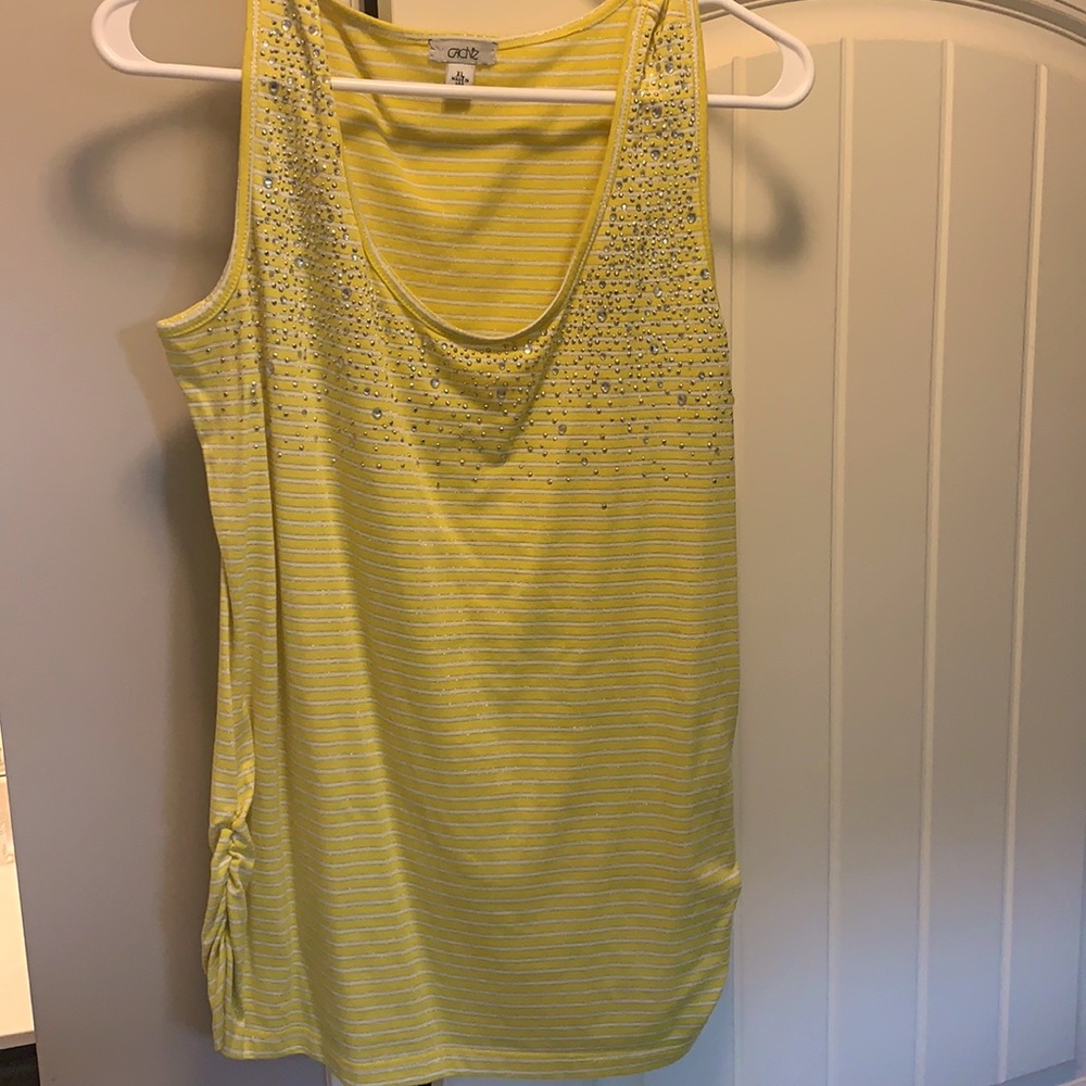 Cache-Yellow Tank w/ sequins-XL